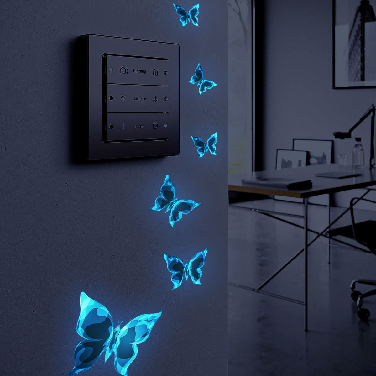 Blue Luminous Butterfly